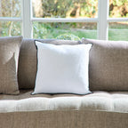 Coussin Brunelle - 100% Lin Lavé - Blanc