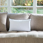 Coussin Brunelle - 100% Lin Lavé - Blanc