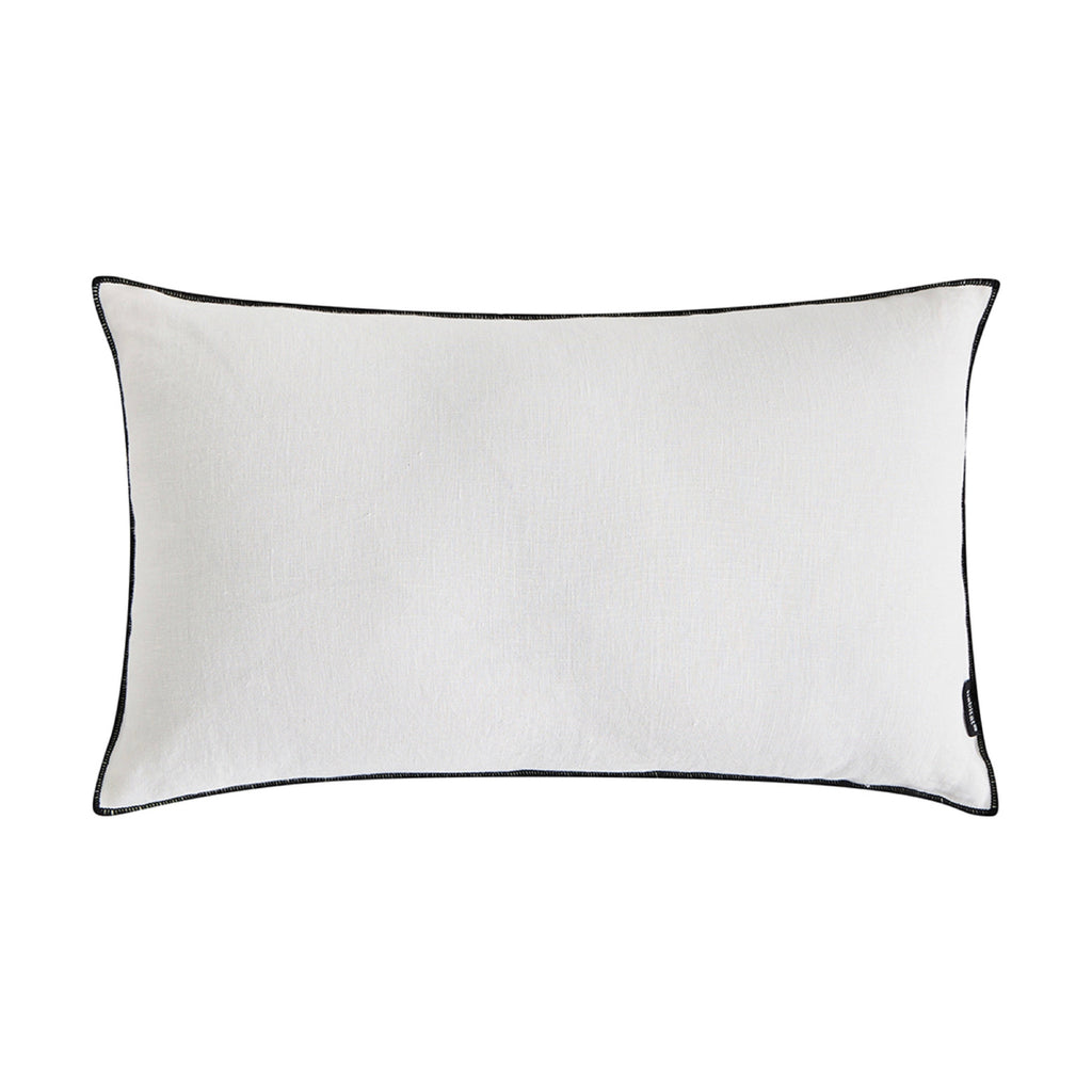 Coussin Brunelle - 100% Lin Lavé - Blanc
