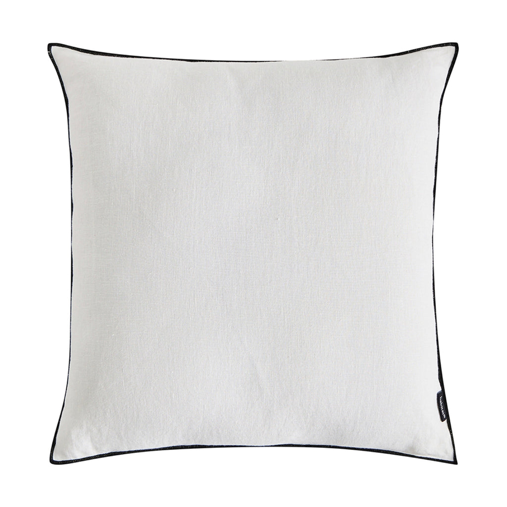 Coussin Brunelle - 100% Lin Lavé - Blanc
