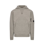 CP Company - Sweat À Capuche Diagonal Fleece Lens – Gris Chiné