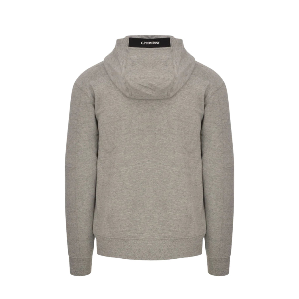 CP Company - Sweat À Capuche Diagonal Fleece Lens – Gris Chiné
