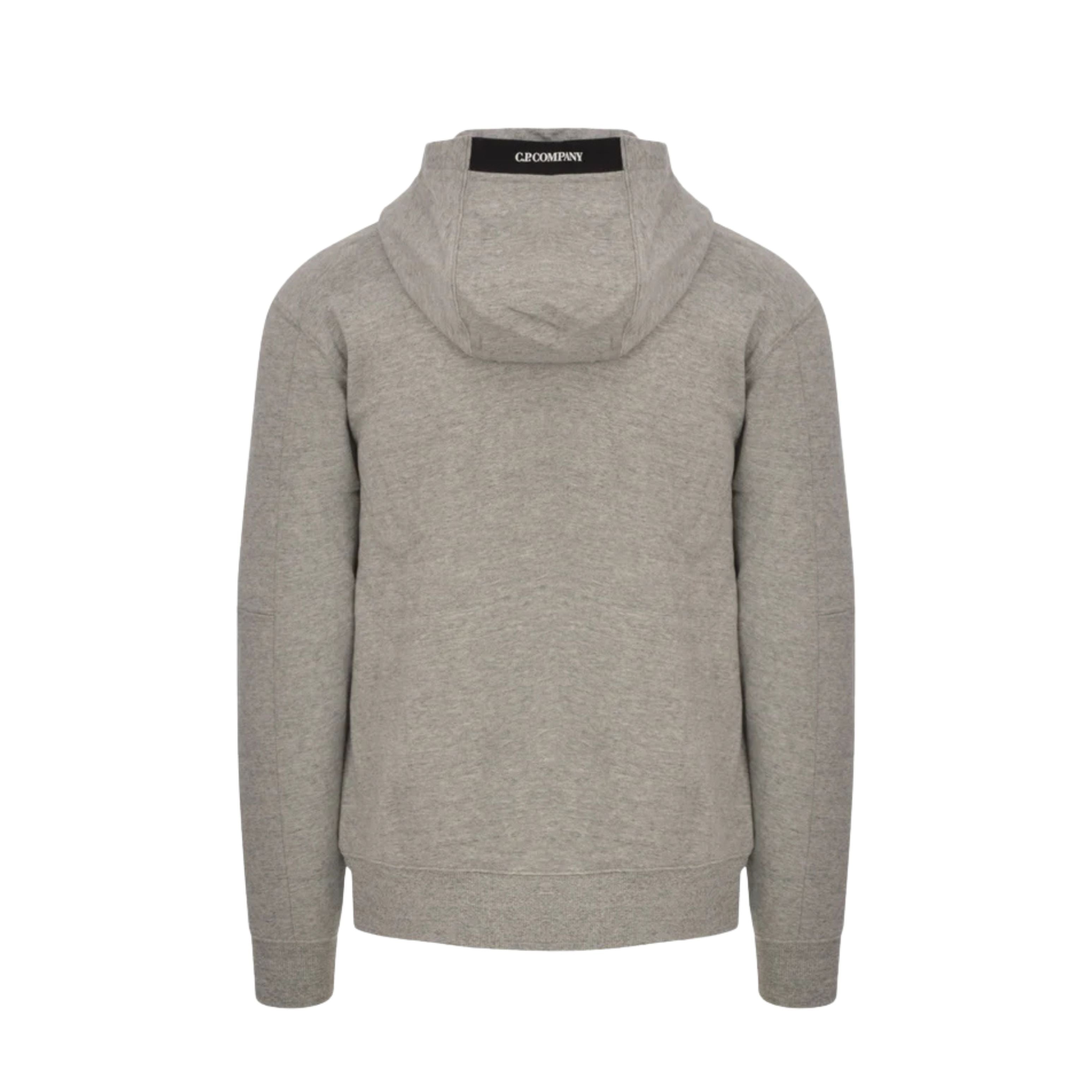 CP Company - Sweat À Capuche Diagonal Fleece Lens – Gris Chiné