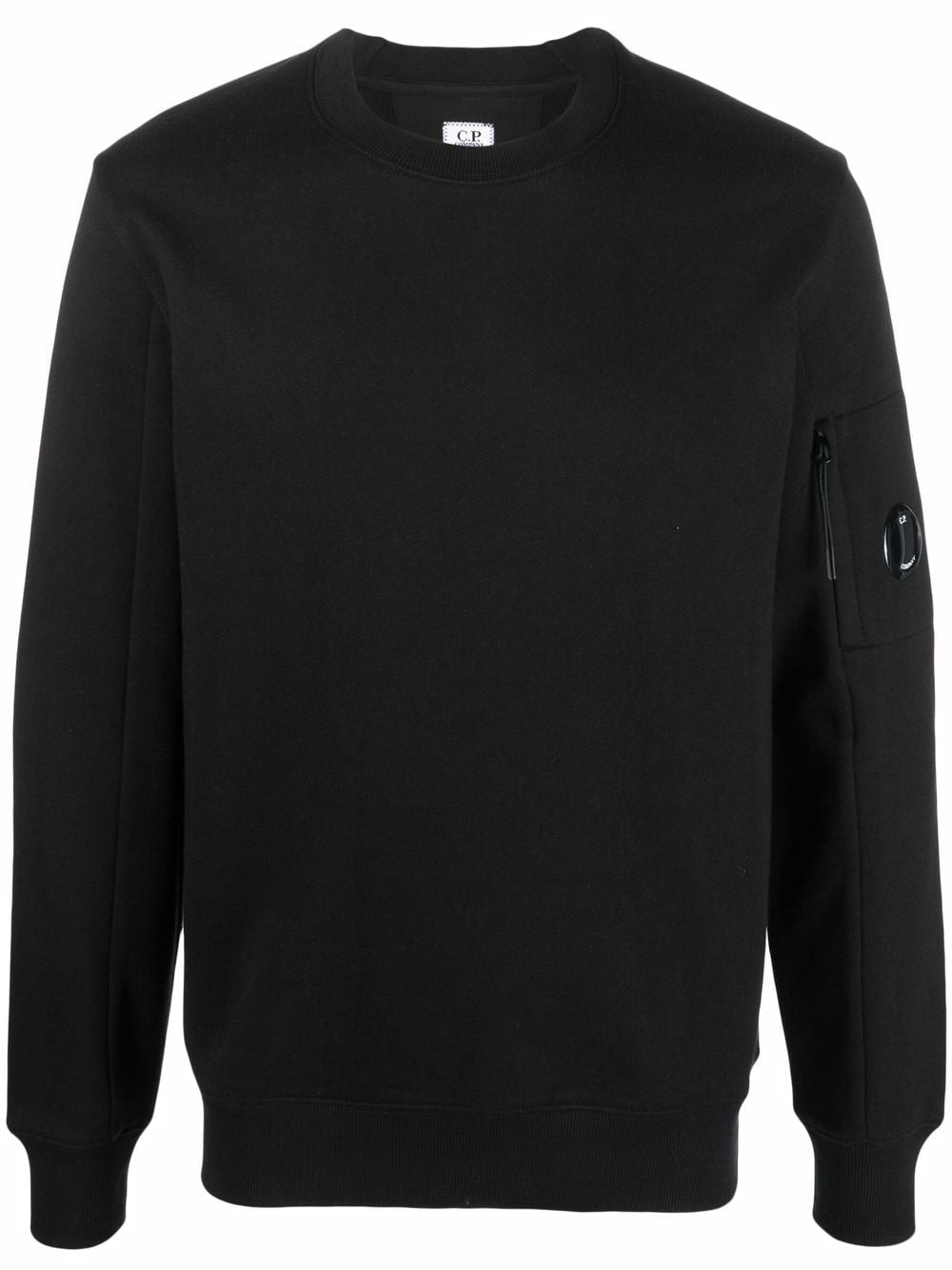 CP Company - Sweatshirt Col Rond Diagonal Raised Fleece – Noir