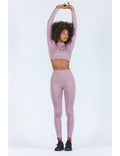Haut De Sport Femme Manche Longue lila