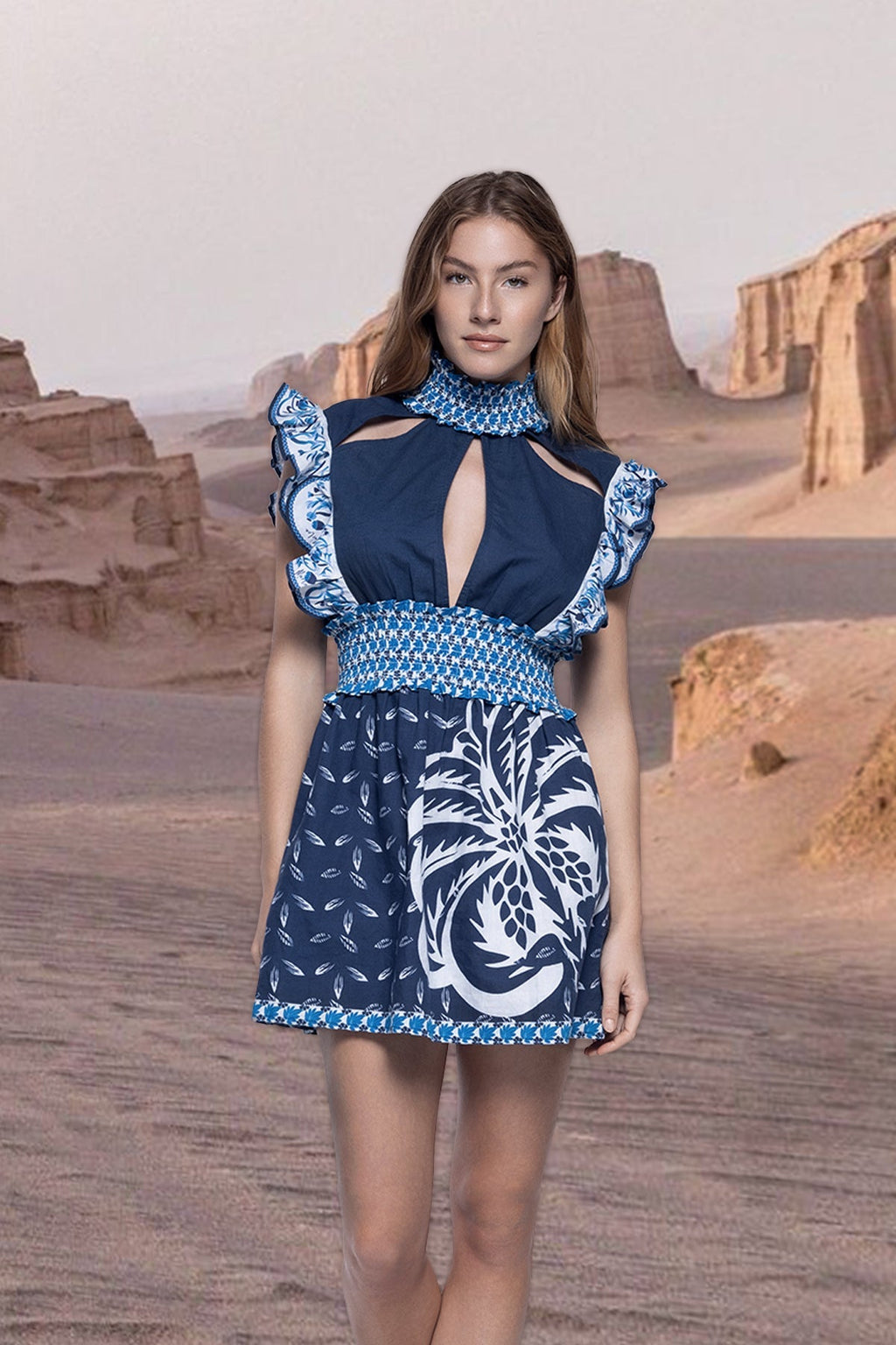 Robe Crystal - Blue Palm Tree