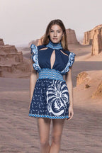 Robe Crystal - Blue Palm Tree
