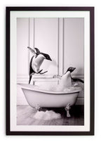 Cuadro Moldura Negra 40X30 (Penguin Bath) - Multicolore Décorations Really Nice Things