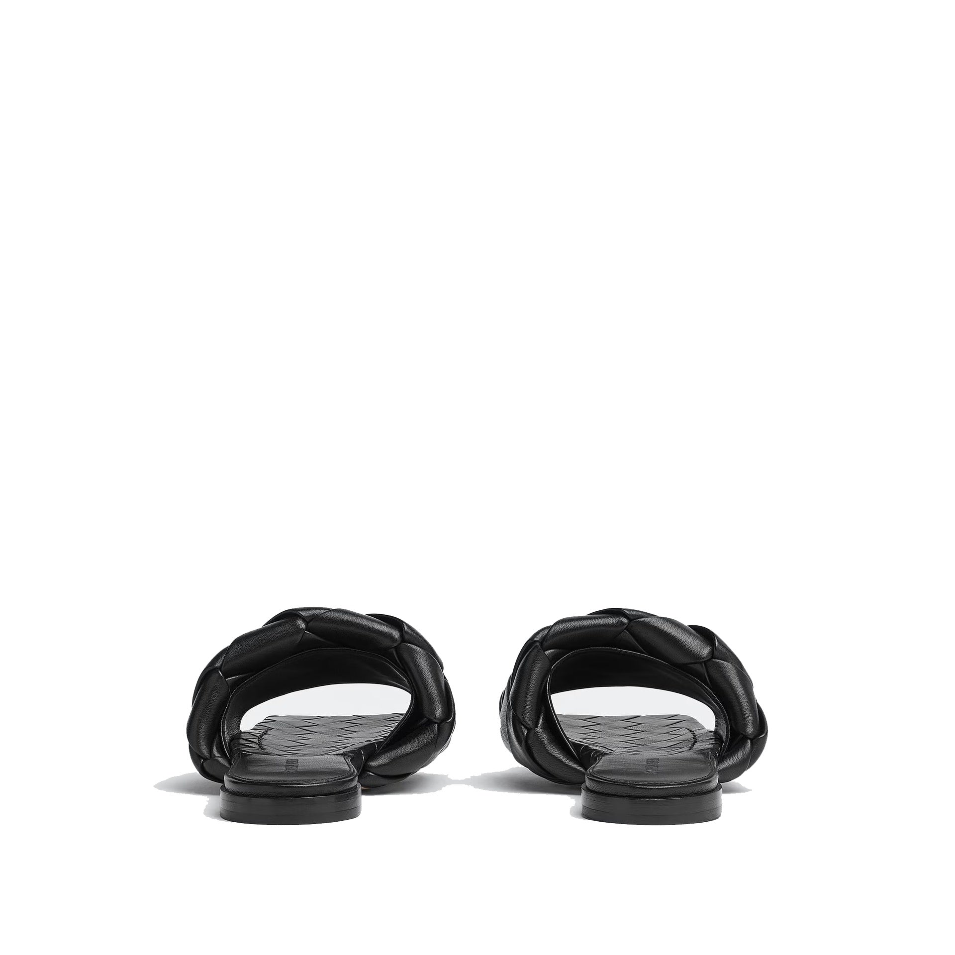 Sandales - Bottega Veneta Intrecciato Leather Flat - Black