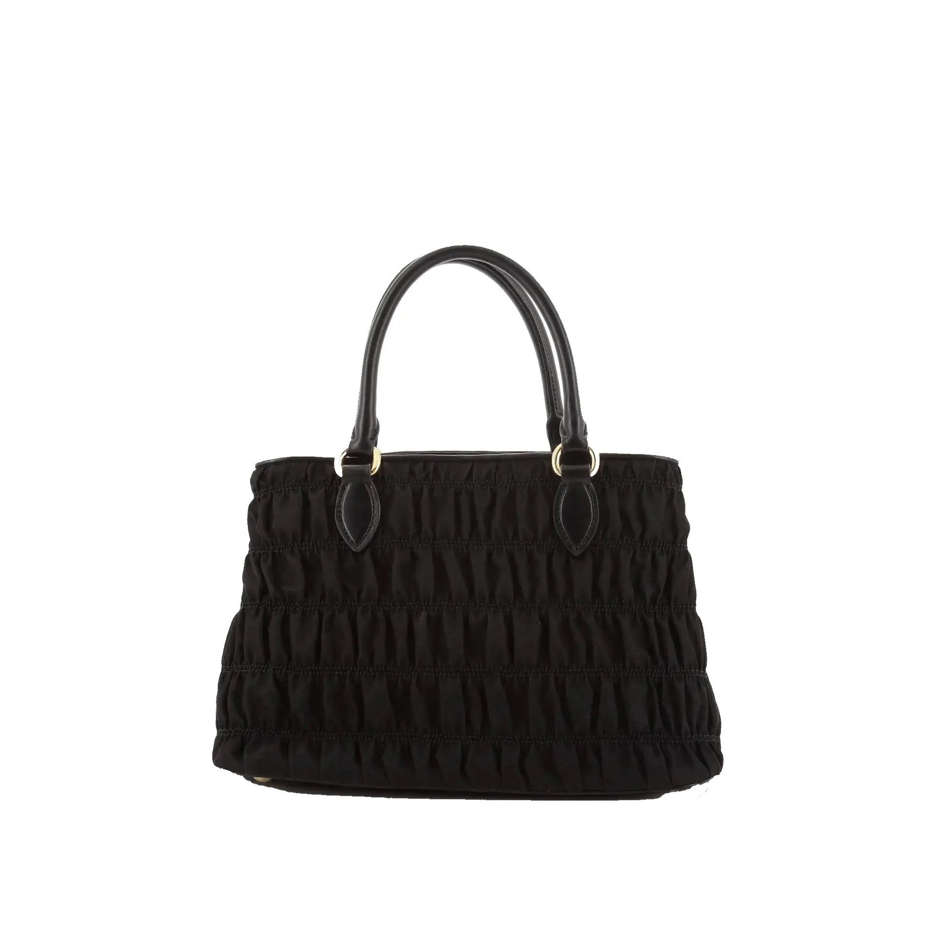 Prada - Sac À Main Gaufre Nylon - Femme - Black