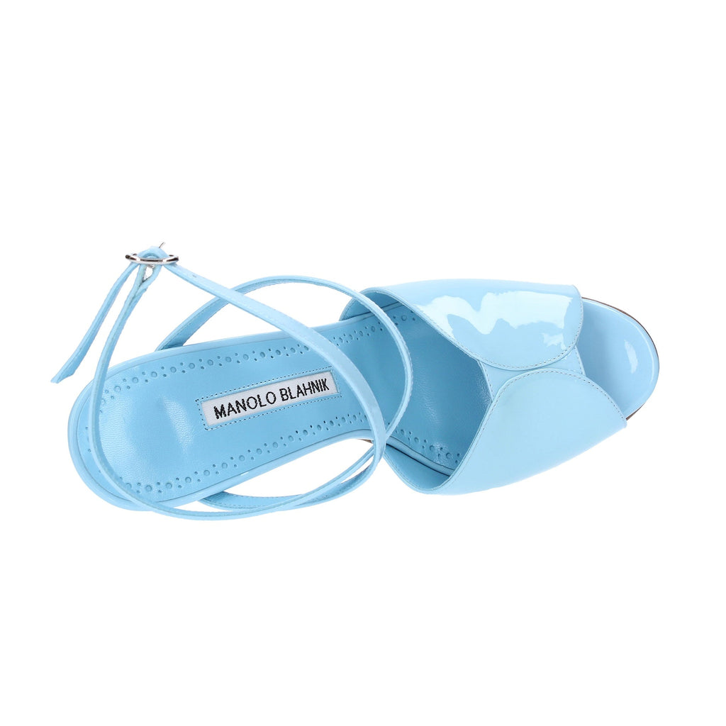 Sandales Manolo Blahnik Hourani 105 - Blue - Femme