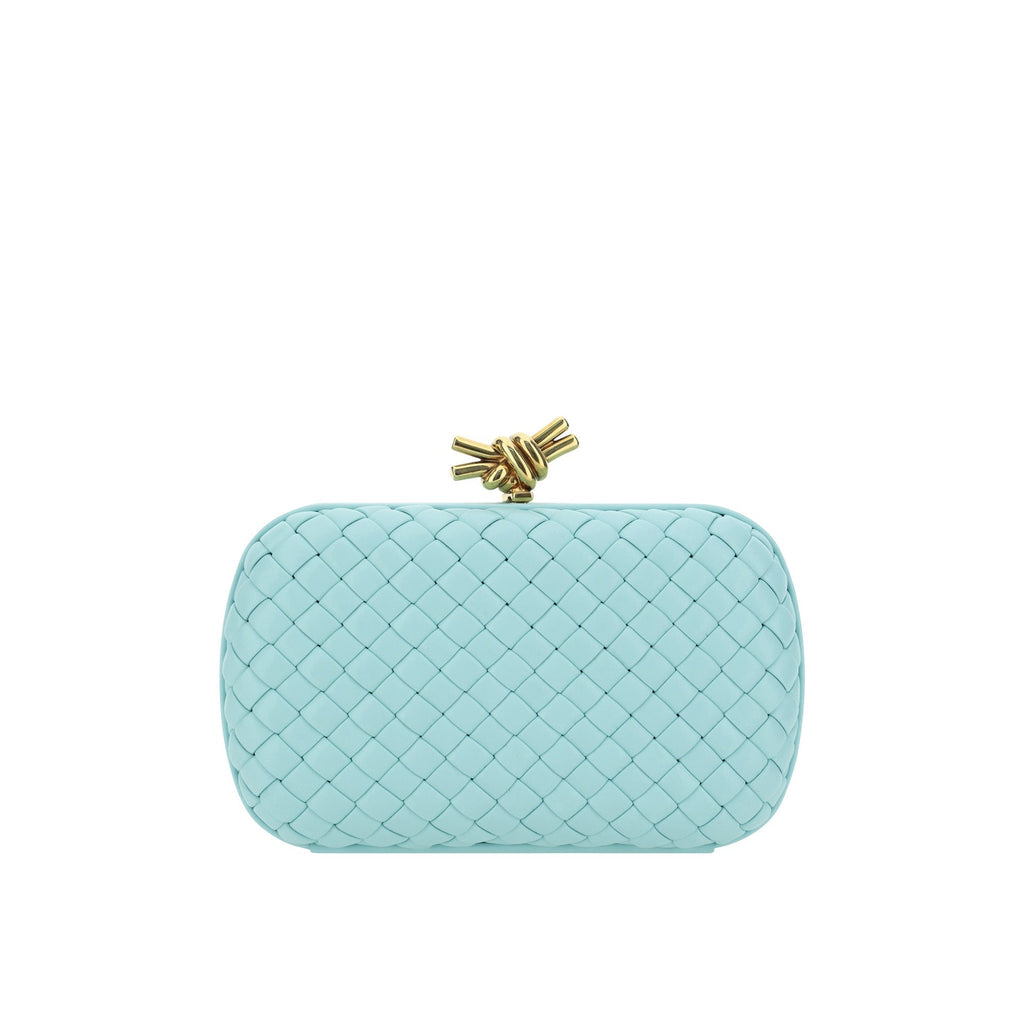 Bottega Veneta Knot Padded Intreccio Clutch - Green - Femme
