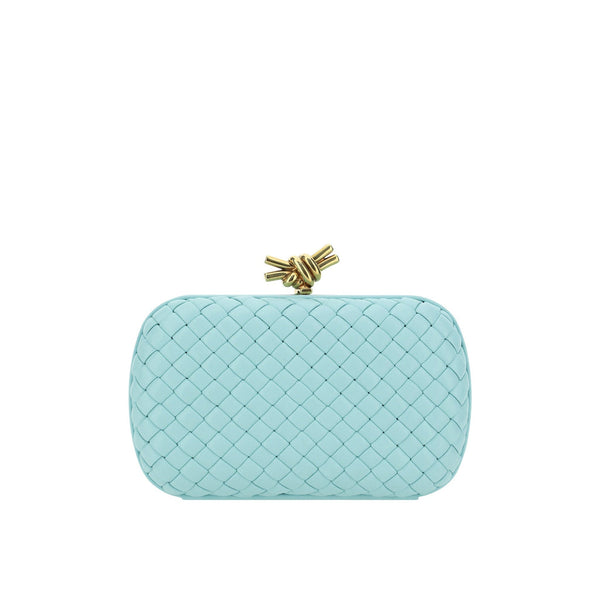 Bottega Veneta Knot Padded Intreccio Clutch - Green - Femme