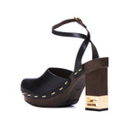 Escarpins Fendi Decorative Heel Leather - Black - Femme