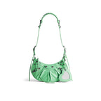 Balenciaga Le Cagole Xs Leather Shoulder Bag - Green - Femme