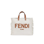 Fendi Ff Shopper Bag - Beige - Femme