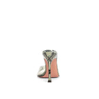 Sandales - Amina Muaddi Alexa Glass 95 Snake - Green