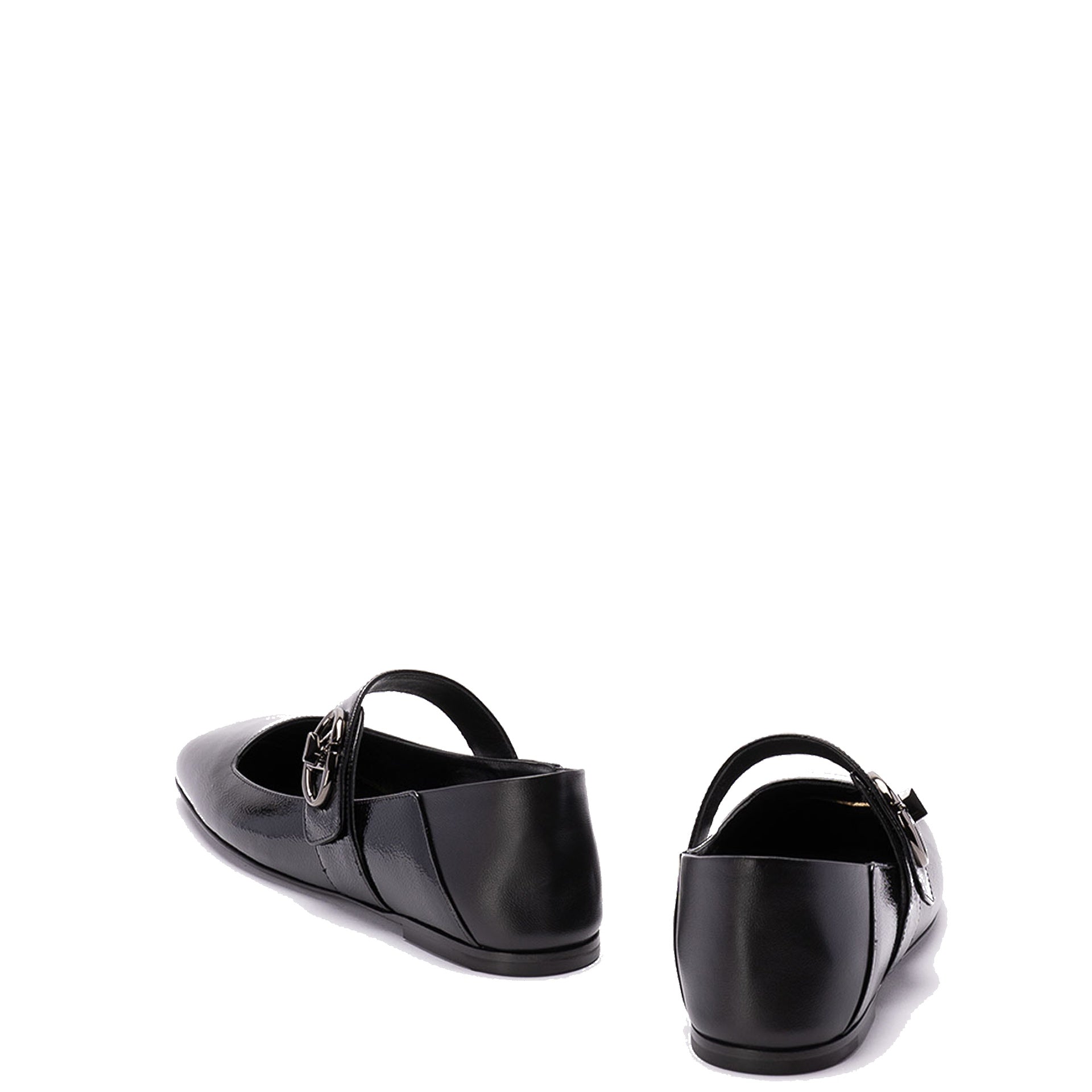 Ballerines Valentino Garavani Leather Locker - Black - Femme
