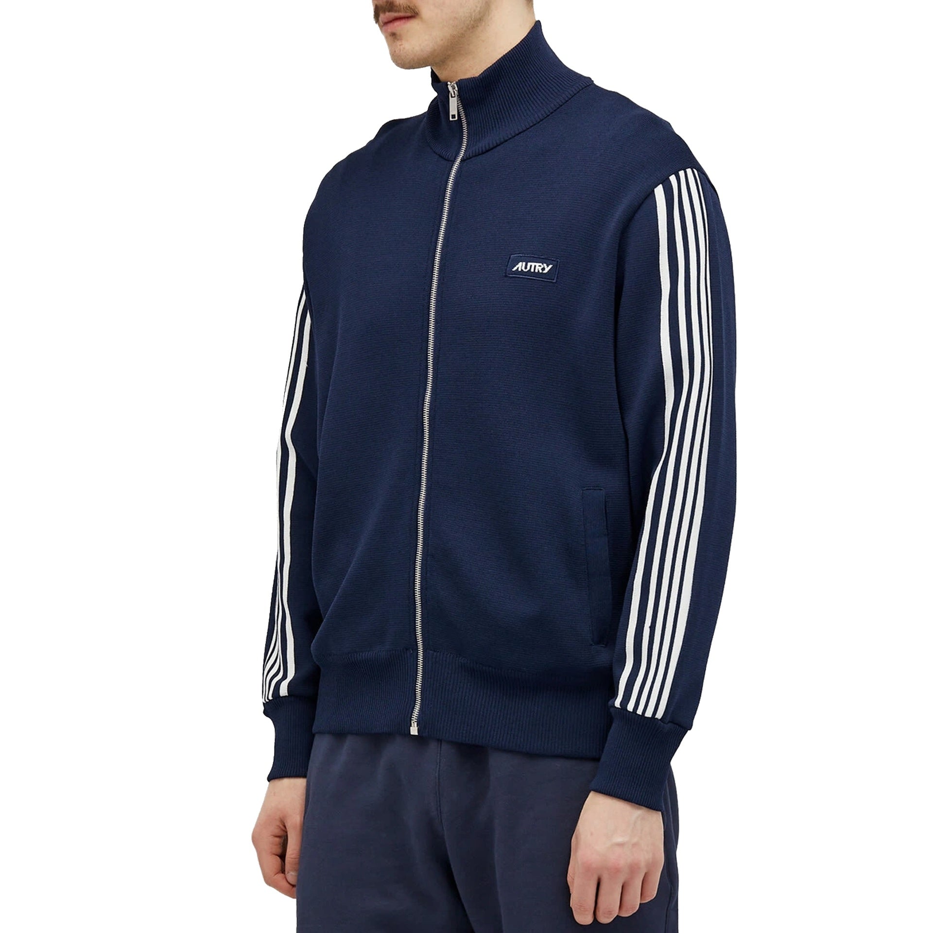 Cardigan Zipped - Blue - Homme