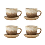 Brenta - Tasse Avec Soucoupe - Naturel - Grès