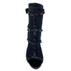Sandales Valentino Rockstud Sock Heel - Black - Femme