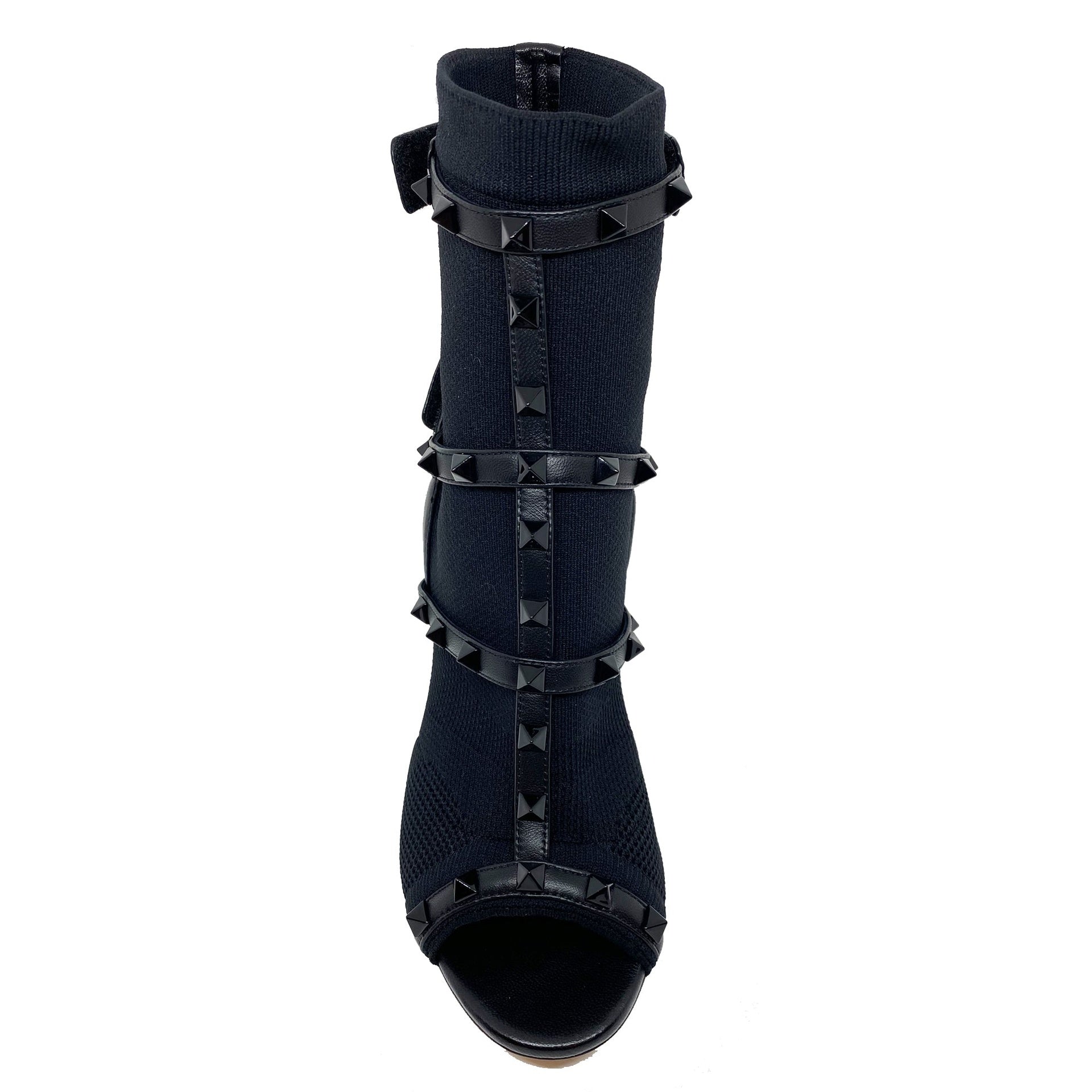 Sandales Valentino Rockstud Sock Heel - Black - Femme