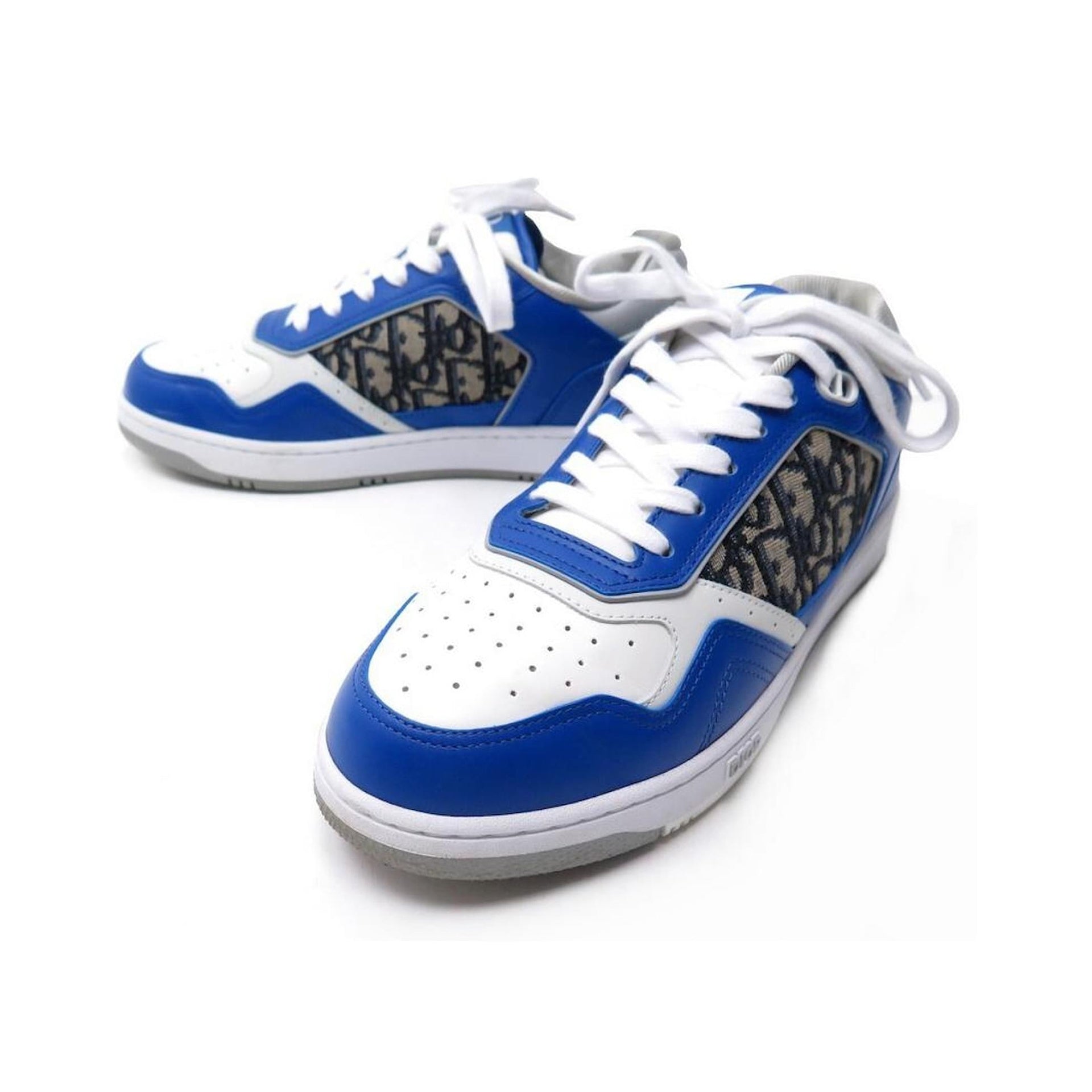 Baskets Dior Oblique Leather - Blue - Homme