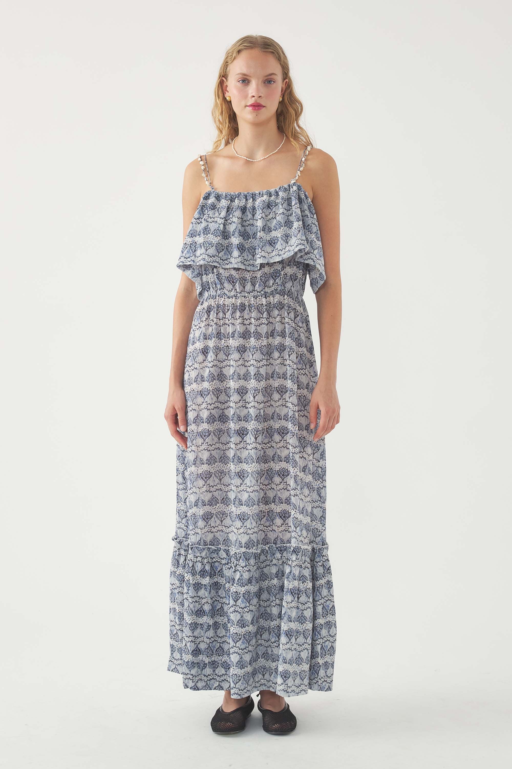 Robe Longue Dalia - Bleu