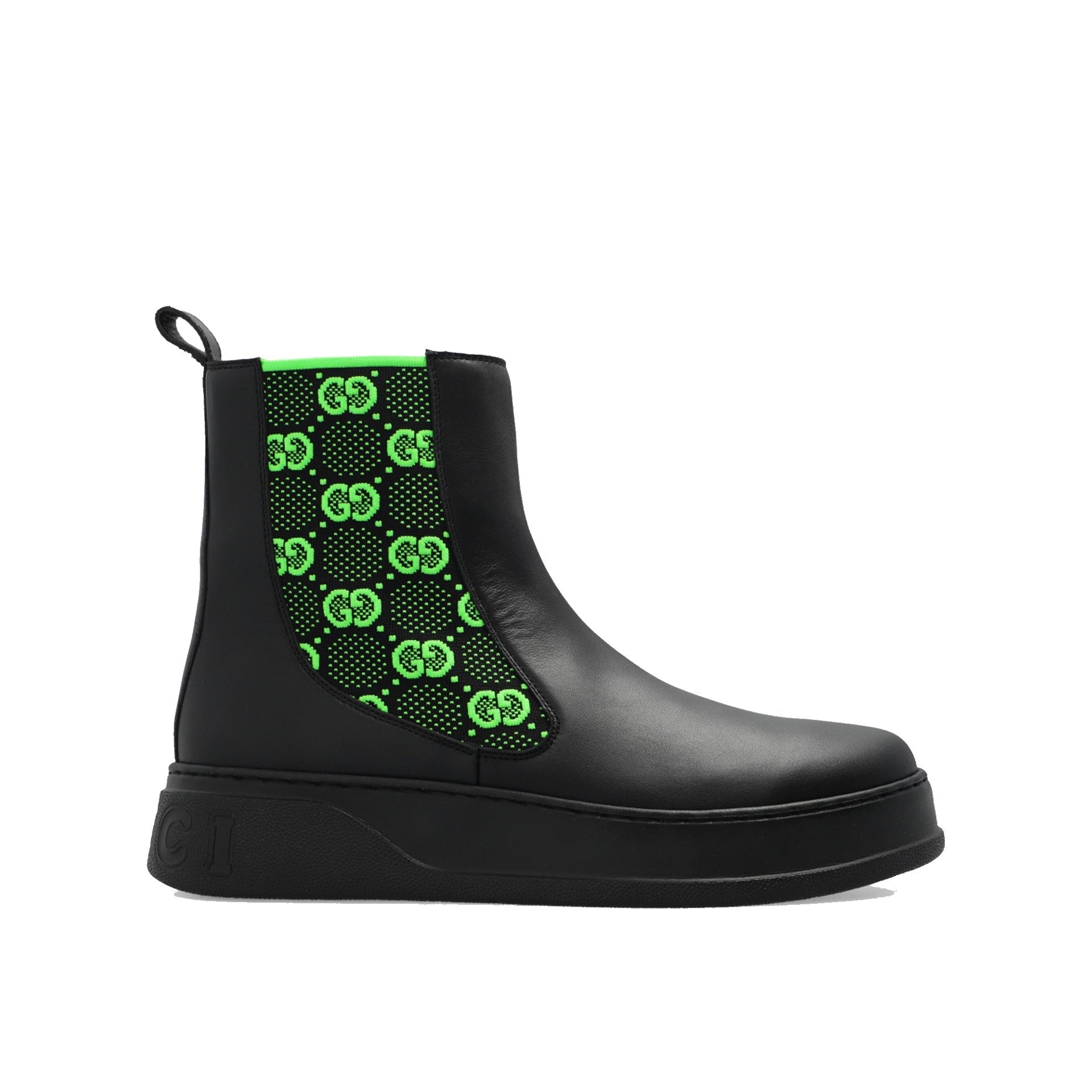 Bottes Gucci Gg Leather - Black - Homme