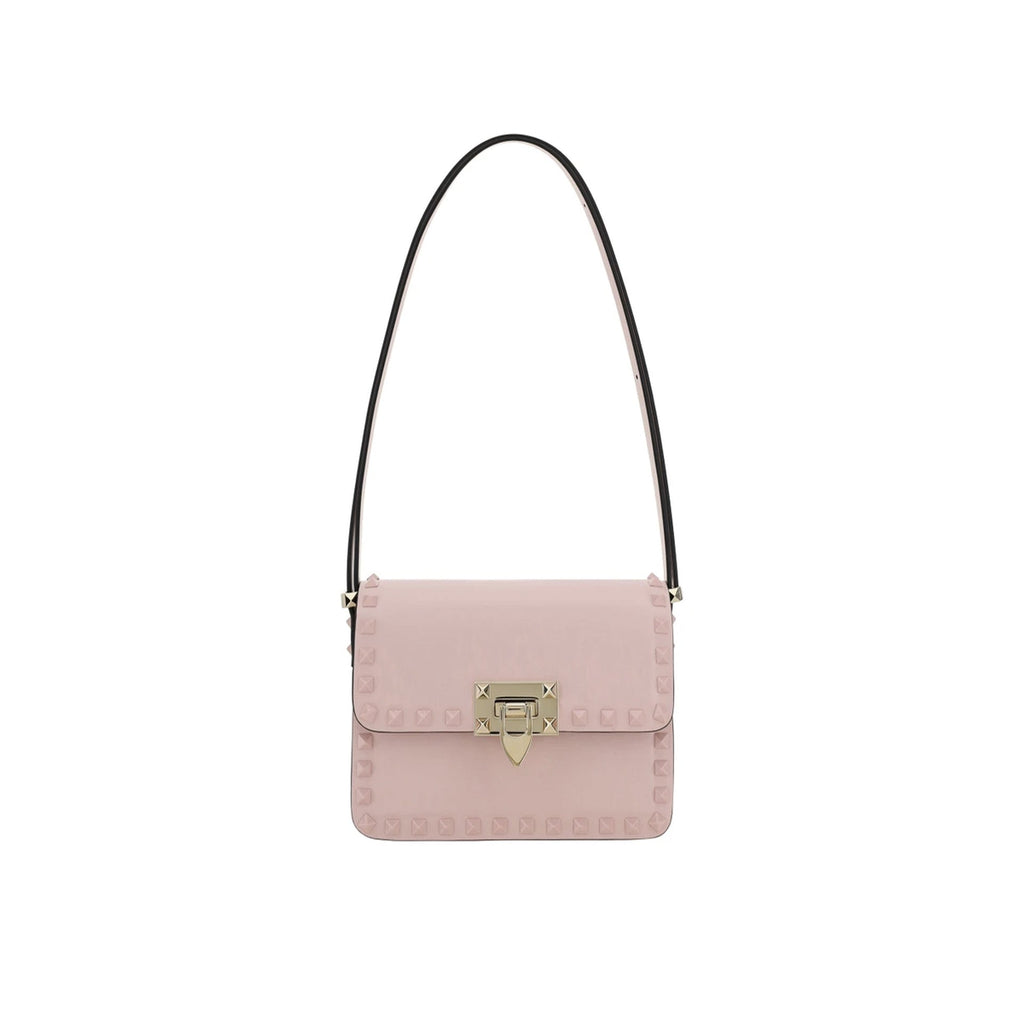 Valentino Garavani Rockstud Leather Shoulder Bag - Pink - Femme