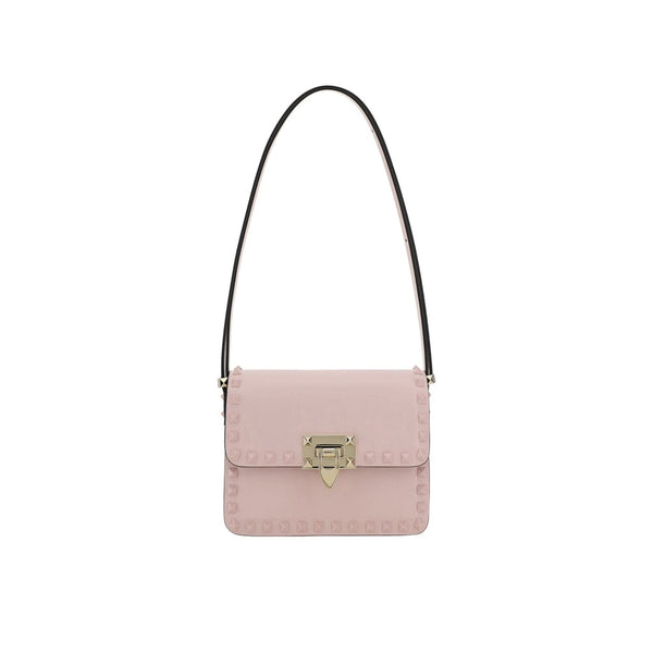 Valentino Garavani Rockstud Leather Shoulder Bag - Pink - Femme