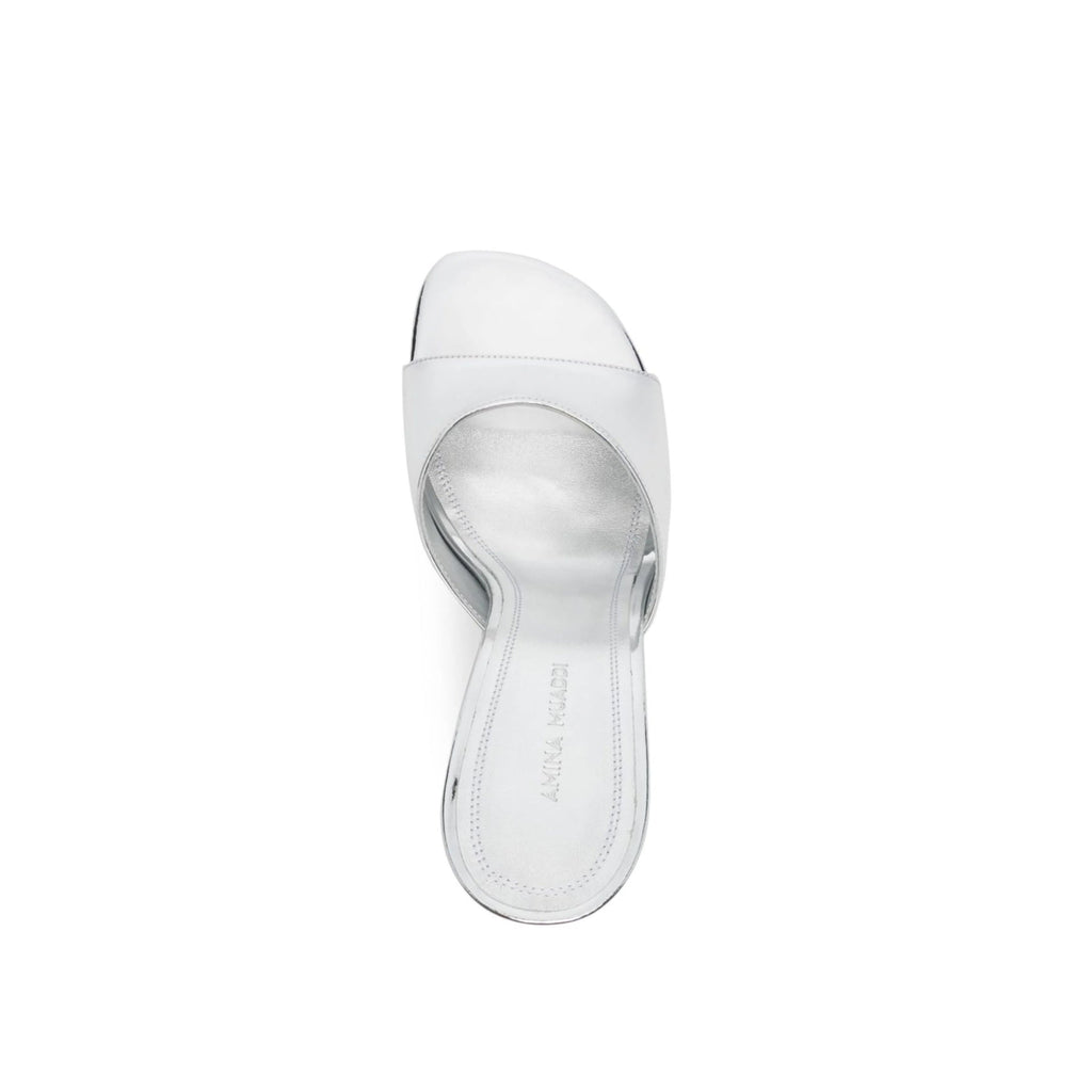 Mules - Amina Muaddi Brigitte 95 Mirror - Silver