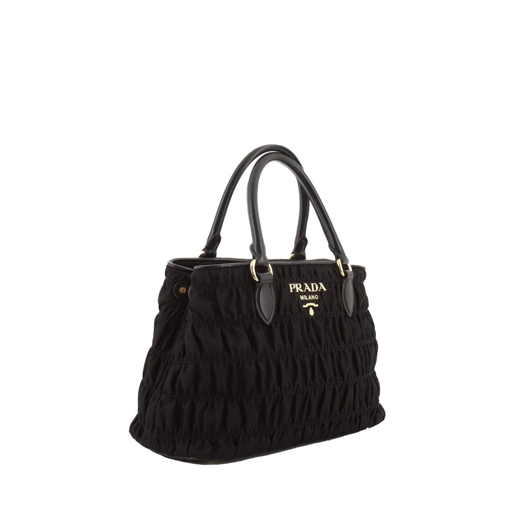 Prada - Sac À Main Gaufre Nylon - Femme - Black