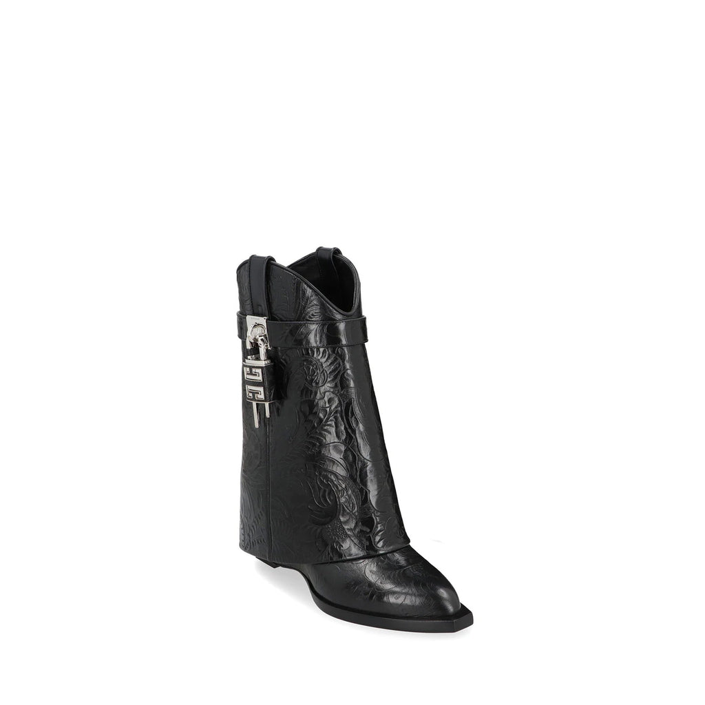 Bottes - Givenchy Lock Cowboy  - Black