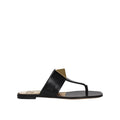 Sandales Valentino Garavani One Stud Leather Thong - Black - Femme
