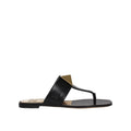 Valentino Garavani One Stud Leather Thong Sandals - Black - Femme