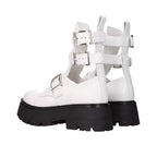 Bottes - Alexander Mcqueen Leather Ankle  - White