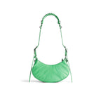 Balenciaga Le Cagole Xs Leather Shoulder Bag - Green - Femme