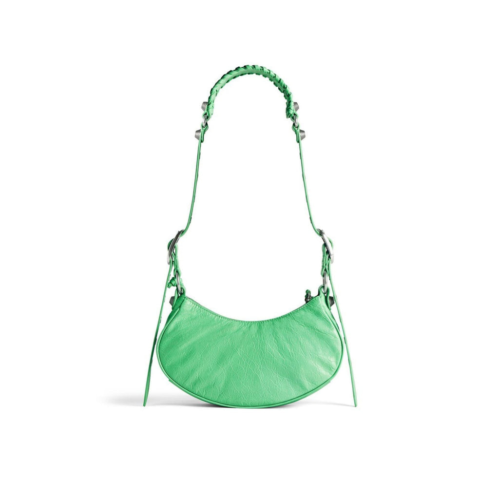 Balenciaga Le Cagole Xs Leather Shoulder Bag - Green - Femme