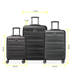 Set De 3 Valises Air Armour - Noir