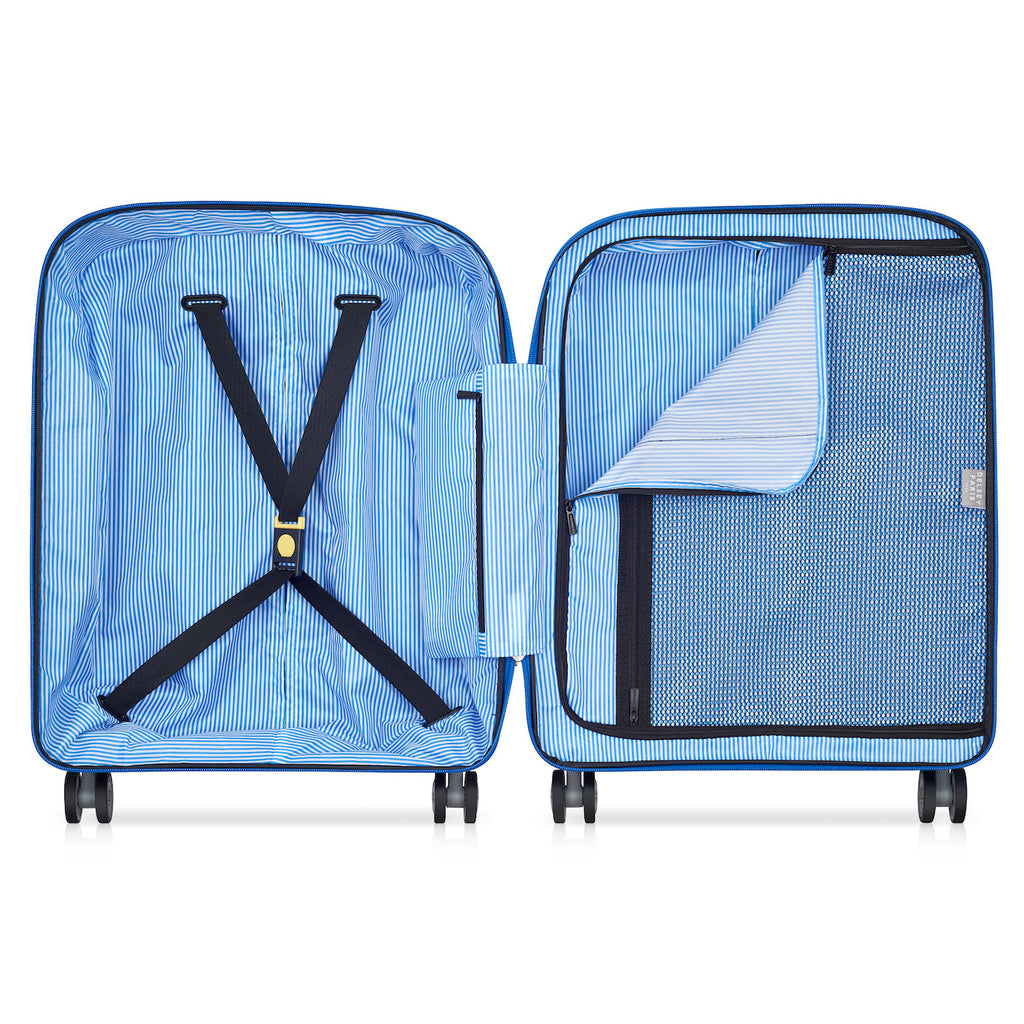 Valise Cabine - Clavel - S Slim (55cm) - Matière Recyclée - Bleu Electrique