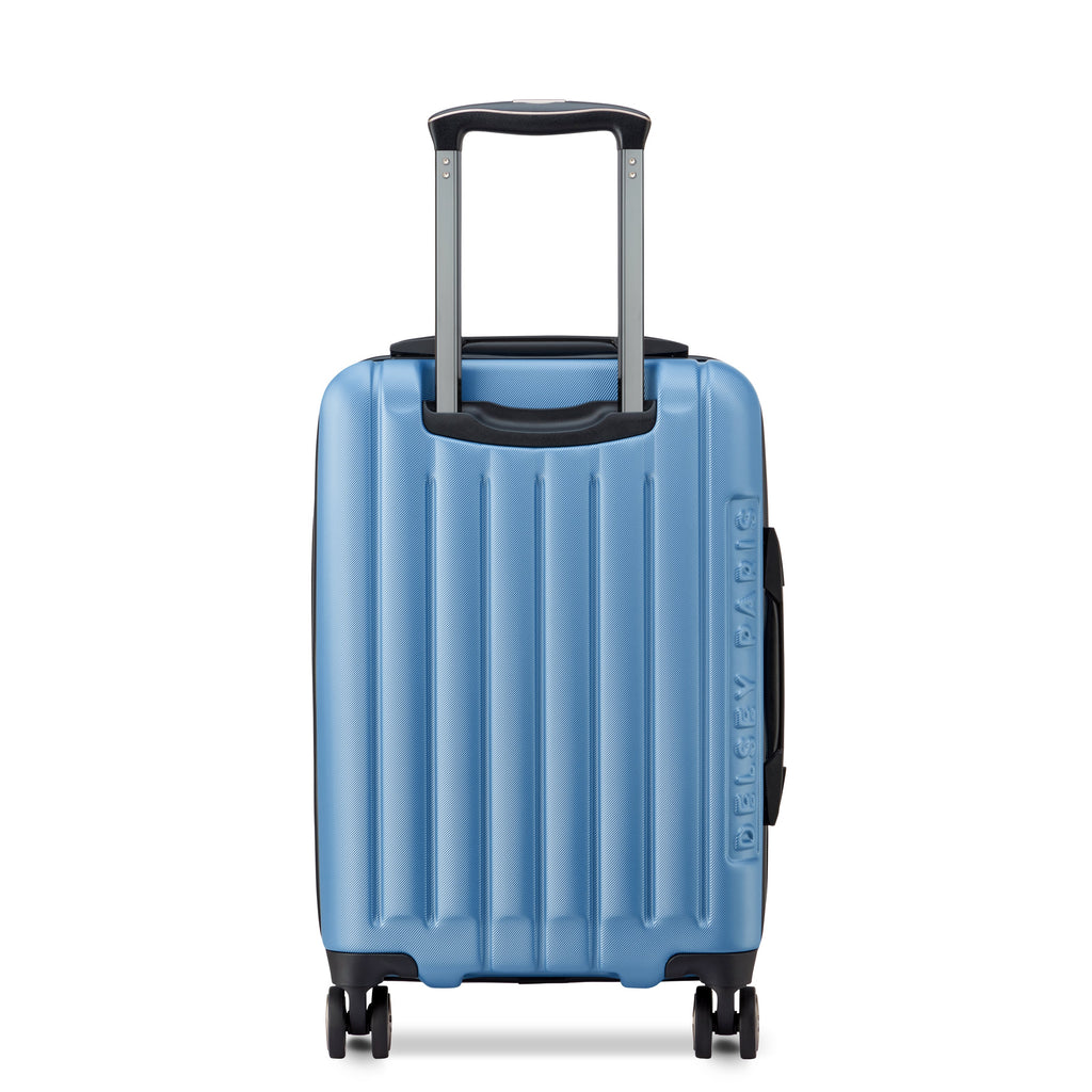 Valise Trolley Cabine Extensible 4 Doubles Roues 55 Cm - Bleu