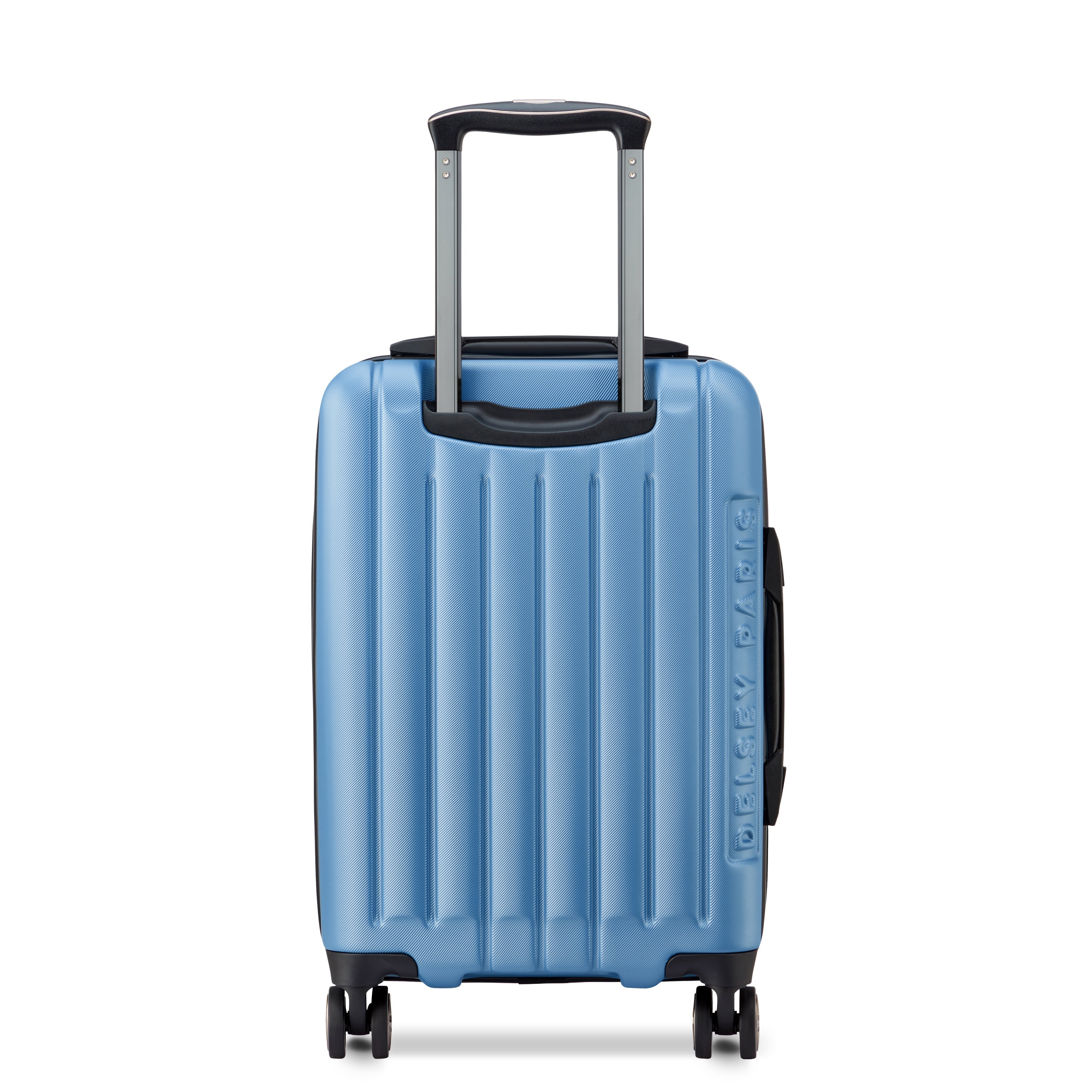 Valise Trolley Cabine Extensible 4 Doubles Roues 55 Cm - Bleu