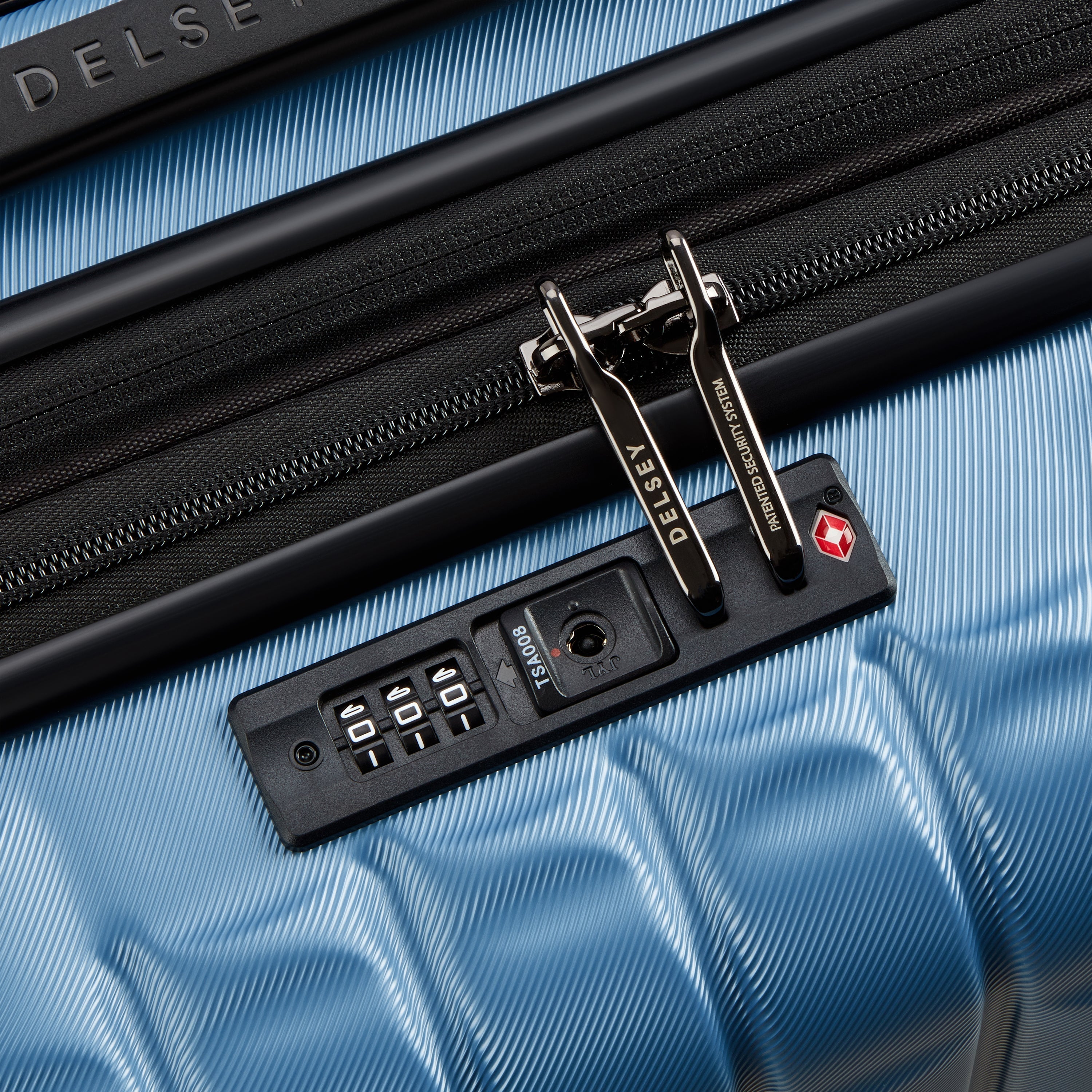 Valise Trolley Cabine Extensible 4 Doubles Roues 55 Cm - Bleu