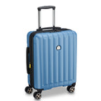 Valise Trolley Cabine Slim Extensible 4 Doubles Roues 55 Cm - Bleu