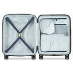 Valise Trolley Cabine Slim Extensible 4 Doubles Roues 55 Cm - Bleu