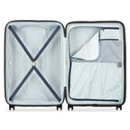 Valise Trolley Extensible 4 Doubles Roues (76 Cm - Bleu