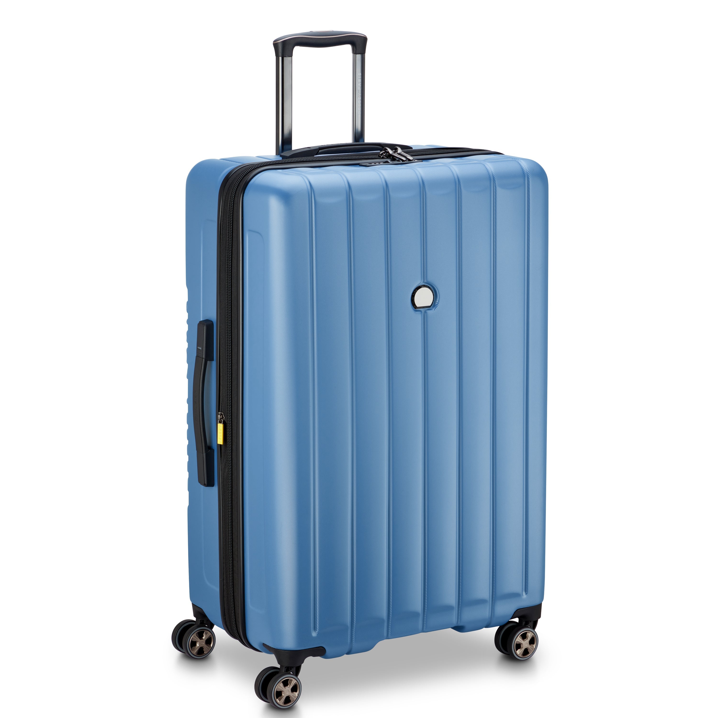 Valise Trolley Extensible 4 Doubles Roues 81 Cm - Bleu