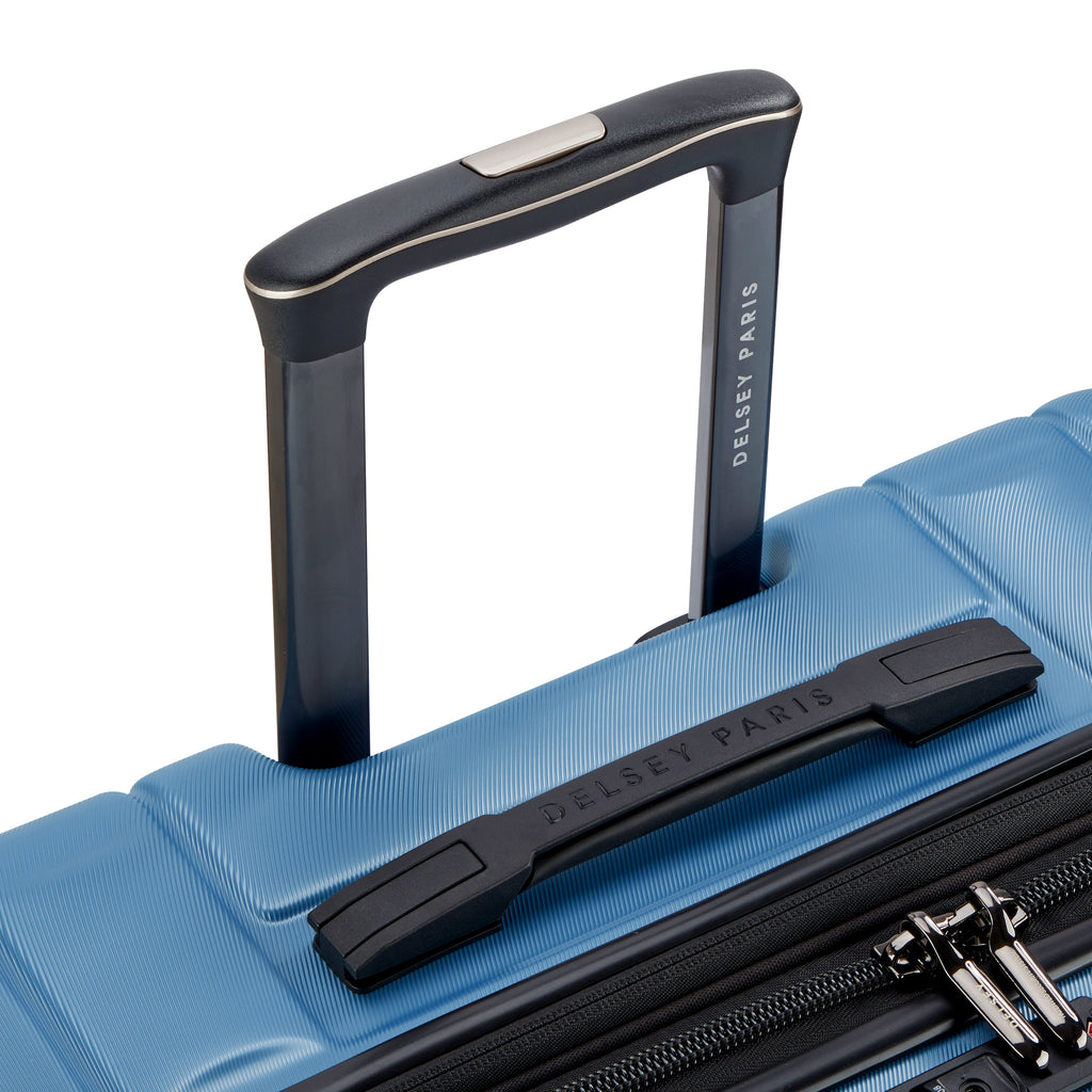 Valise Trolley Extensible 4 Doubles Roues 81 Cm - Bleu