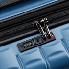 Valise Trolley Extensible 4 Doubles Roues 81 Cm - Bleu